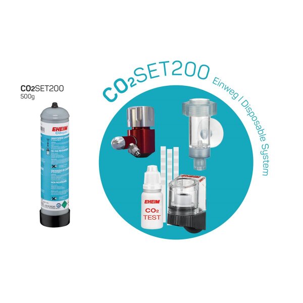 EHEIM CO2 Set 200 Einweg 500g - Optimale Pflanzenversorgung für Ihr Aquarium