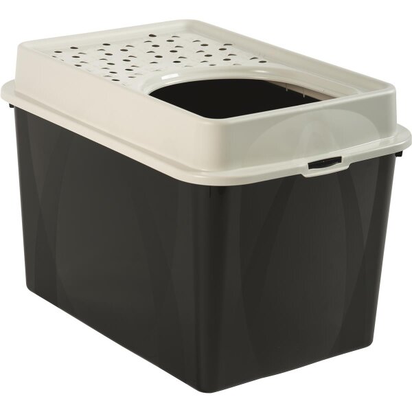 Rotho MyPet Katzentoilette Berty - Elegante Schwarze Lösung für Ihre Wohnung