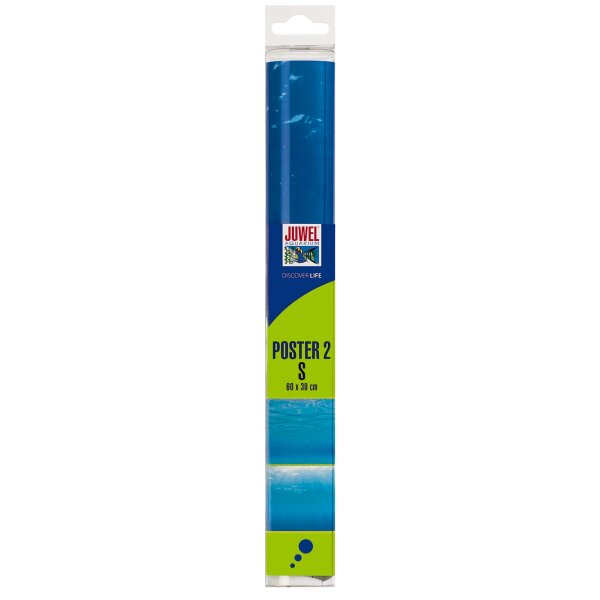 Juwel Aquariumrückwand Poster 2 =S= Blau/Wasser 60 x 30 cm - Einfache Rückwandge