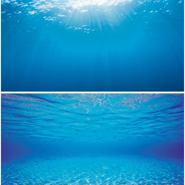 Juwel Aquariumrückwand Poster 2 =L= Blau/Wasser 100 x 50 cm - Einfache Rückwandg