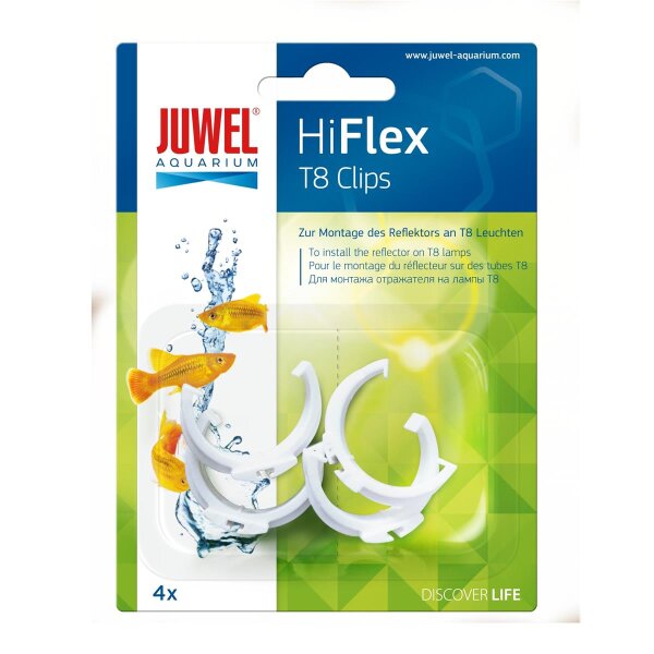 JUWEL Reflektor Clips HiFlex für T8 Röhren - 4 Stück