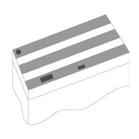 Juwel Klappensatz 150x50 cm 3-teilig Schwarz für Rio...