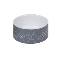 Nobby Keramik Napf Dogs 15x6cm0,55l weiss - Stilvoll...