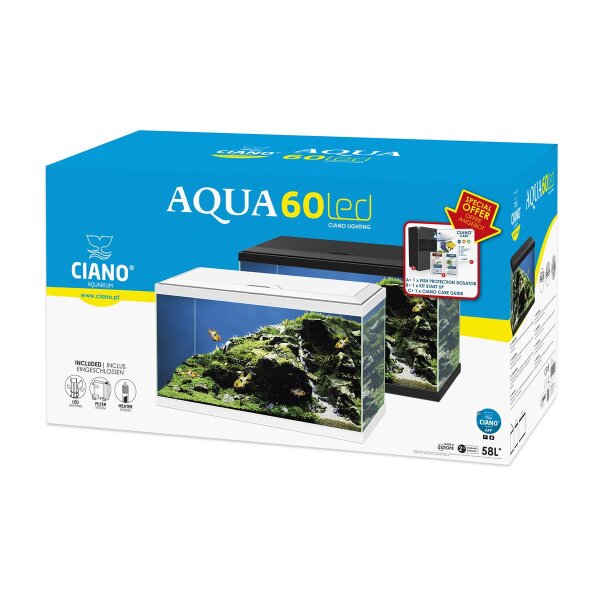 Ciano Aquarienset Aqua 60 schwarz - Ihr perfektes Aquarium für Zuhause