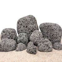 AQUA PET Stein Black Lava Pebbles M 7-9 cm, 25 kg