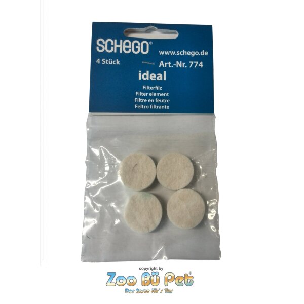 Schego Ersatzfilter-Filz für Luftmembranpumpe Ideal - 4er-Set