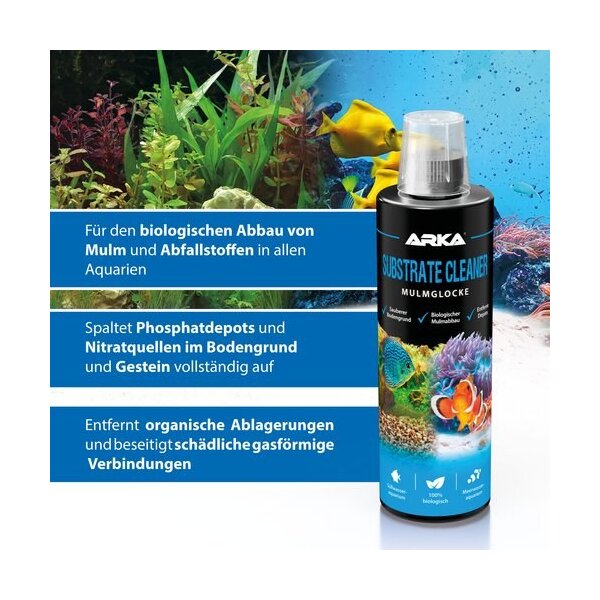 ARKA MICROBE-LIFT Wasseraufbereitung Substrate Cleaner - Mulm-& Schmutzentferner - 236ml