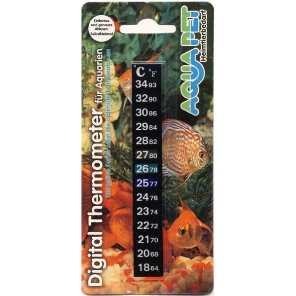 Aqua Pet Digital Thermometer - Aufkleber für Aquarien und Terrarien