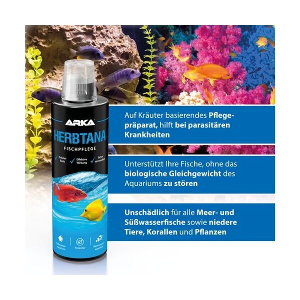 ARKA MICROBE-LIFT Wasseraufbereitung Herbtana - Fischpflege auf Kräuterbasis - 473ml