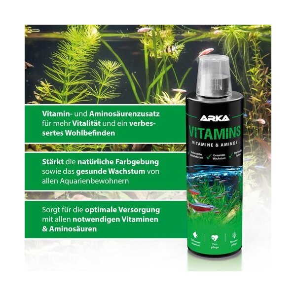 ARKA MICROBE-LIFT Futterzusatz Vitamins Vitamine & Aminosäuren - 473ml (für Süßwasser)