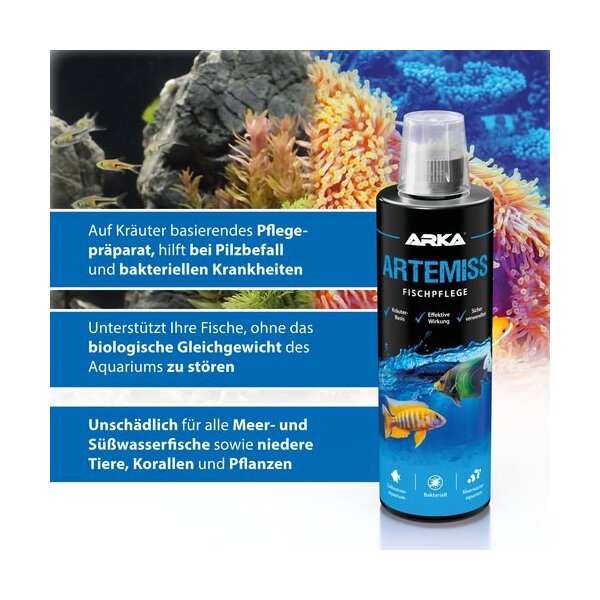 ARKA MICROBE-LIFT Wasseraufbereitung Teich Artemiss - Fischpflege auf Kräuterbasis - 946ml
