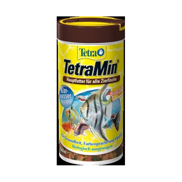 Tetra Min 250 ml Zierfischfutter-Flocken - Hauptfutter für gesunde Fische