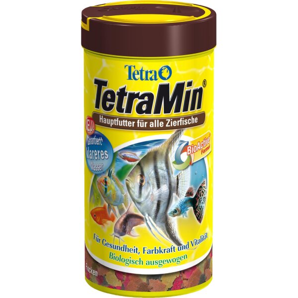 Tetra Min 250 ml Zierfischfutter-Flocken - Hauptfutter für gesunde Fische