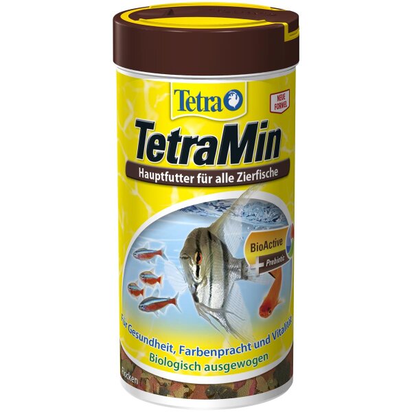 Tetra Min 250 ml Zierfischfutter-Flocken - Hauptfutter für gesunde Fische