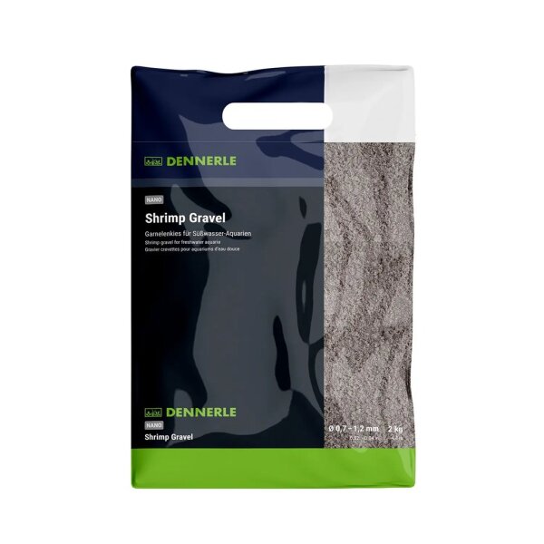 DENNERLE Bodengrund Shrimp Gravel Grey 2kg