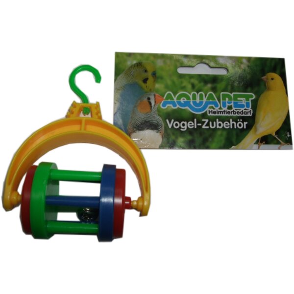 Aqua Pet +AP Spielrolle mit Schelle - Akustisches Freizeitparadies für Ihren Wel