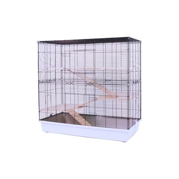 SKYLINE Käfig Loco Sombrero 80 Tower Schwarz/Grau 76x44x103cm