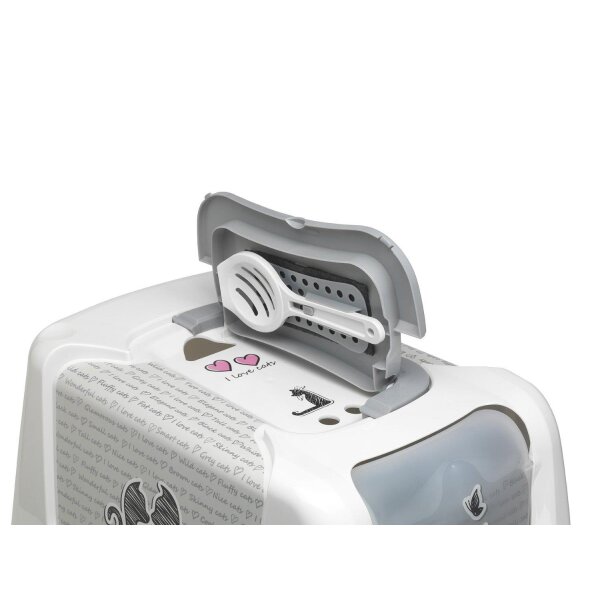 Moderna-C235-026-CL Katzentoilette mit Dach - Grau