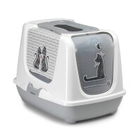 Moderna-C235-026-CL Katzentoilette mit Dach - Grau