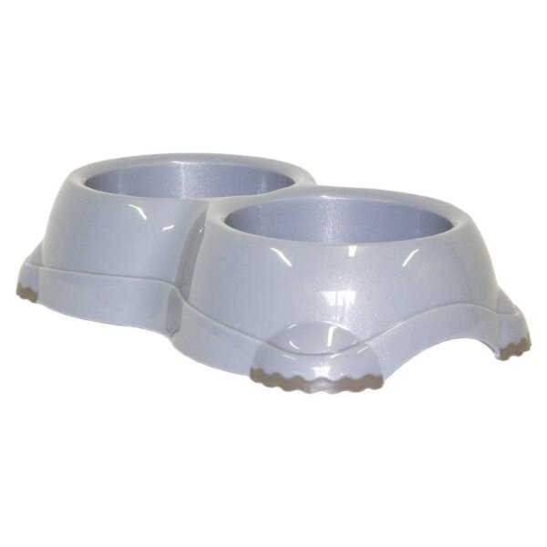 Moderna-H107-0330-0060 Double Smarty Bowl - Hundedoppelnapf in Warm Gray