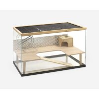 MPS Nagerkäfig Klaas 100 Glas/Holz 100x54x60cm