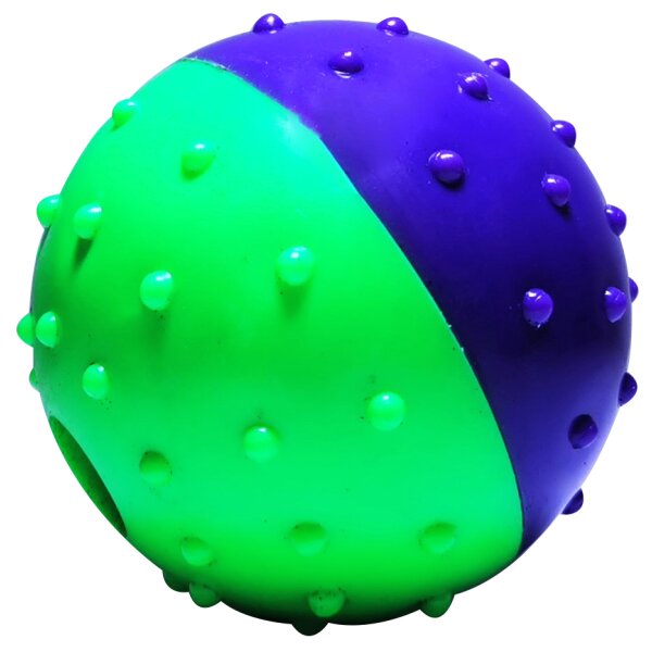 Aqua Pet +Hundespielzeug Vinyl Noppenball mit Glocke Zweifarbig 6 cm