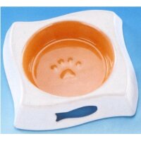 Katzen Keramikschale/Napf quadratisch Ø12 cm...