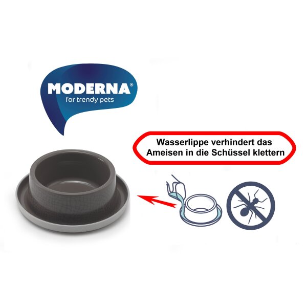 Moderna-H132-113-WL Trendy Dinner Nr.2 Wild Life - Stylish Hundenapf in CHOCOL