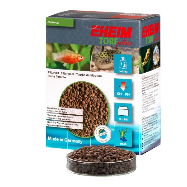 EHEIM Torf Pellets 1 Liter + Netzbeutel - Naturbelassene Reinigung für Aquarien