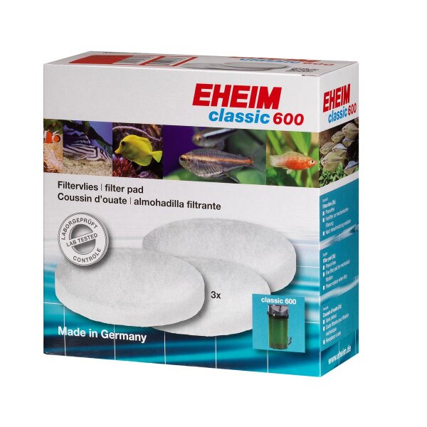 EHEIM Filtervlies (3 Stück) Classic 600 - Reinigung für klare Aquarienwasser