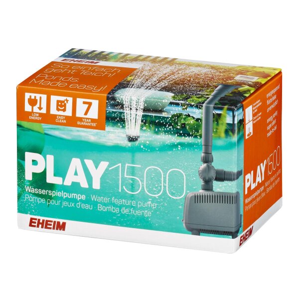 EHEIM Play 1500 Wasserspielpumpe - Starker Wasserstrahl für Ihren Teich